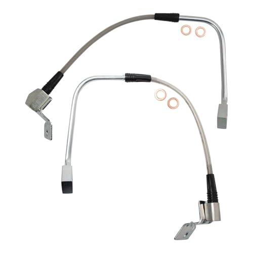 Image of TRQ Rear Brake Hose Set Compatible with 2002-2005 Ford Explorer 2003-2005 Lincoln Aviator Mercury Mountaineer