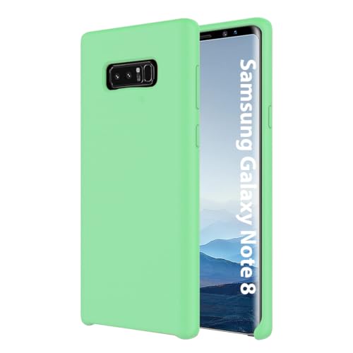Image of LIRAMARK Liquid Silicone Soft Back Cover Case for Samsung Galaxy Note 8 (Mint Green)