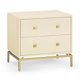 Tov Furniture Pesce Cream Shagreen Nightstand
