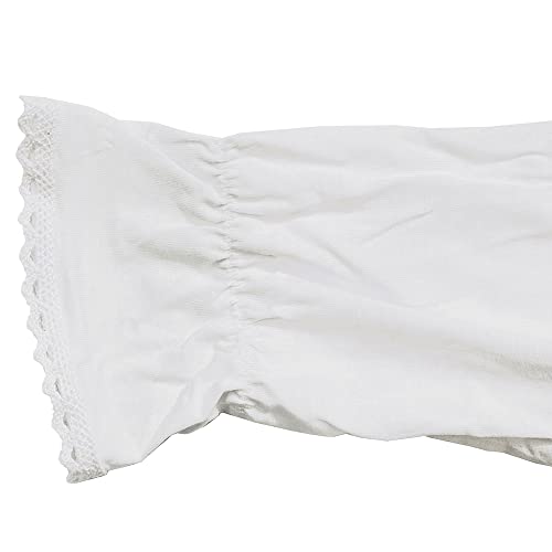 Girls White Nightgown Lace Square Neck Dress4