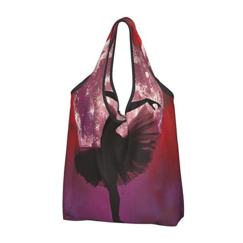 Sac à provisions pliable en tissu noir lavable - Grand sac de course réutilisable