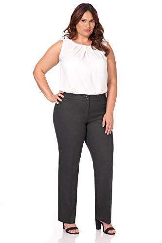 Rekucci Curvy Woman Plus Size Desk to Dinner Straight Leg Pant - Main Image