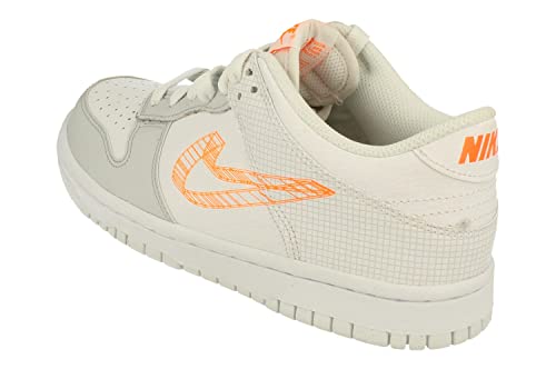 Nike Dunk Low SE GS M Trainers DR0171 Sneakers Shoes (UK 4.5 us 5Y EU 37.5, White Total Orange 100)2