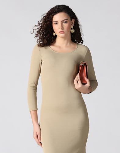 Image of Selvia Lycra Bodycon Dress for Women, One Piece Western Dress for Women