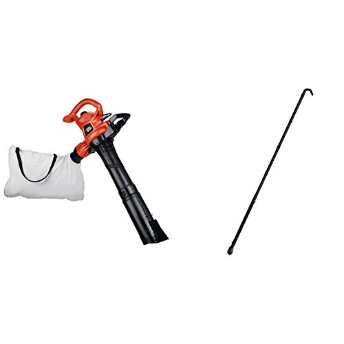 BLACK+DECKER 3-in-1 Electric Leaf Blower with Quick Connect Gutter Cleaner Attachment (BV3600 & BZOBL50)