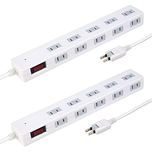 OAタップ AC10口以上 (AC10口・ホワイト, 電源コード1m+2m)