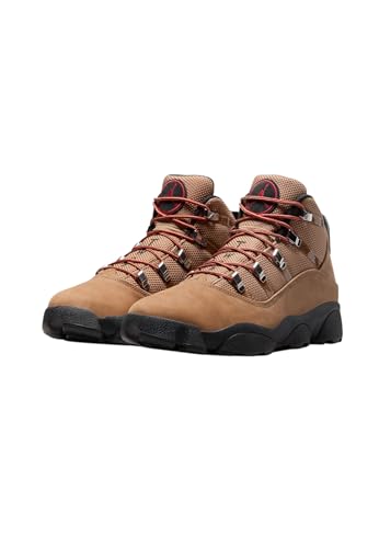 Nike NIKE Jordan Winterized 6 Rings Men's Shoes (FV3826-202, Rocky TAN/Varsity RED/Black) Size 7.5