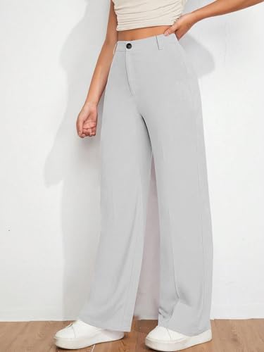Image of Toochki Trousers for Woman Pants Women's Formal Office Korean | Black Track Pant | Straight | Cotton Spandex Stretchable Trouser | High-Waisted Bottom Wear