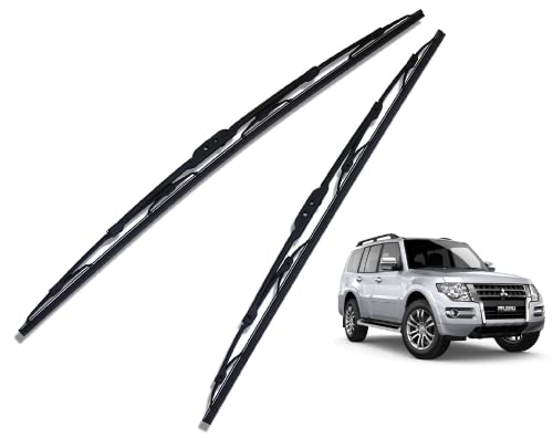 Image of Euro Care Metal Type Wiper Blade Compatibility with Mitsubishi Pajero Old Windshield Car Wiper Blade Size D-22,P-20