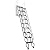 Retractable Loft Foldable Ladder with 2 Handrails and Pull-Down System Anti-Slip Retractable Folding Stair Load Capacity 660Lbs (2.2M)
