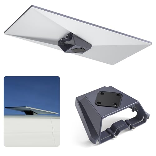 WXPSKY Starlink Gen 3 Mount, Heavy-Duty Aluminum Roof Mount for Starlink Standard Flat Dishy, Weatherproof Mobility Bracket for RV, Boat, and Vehicle Roof Rails, Easy One-Click Installation