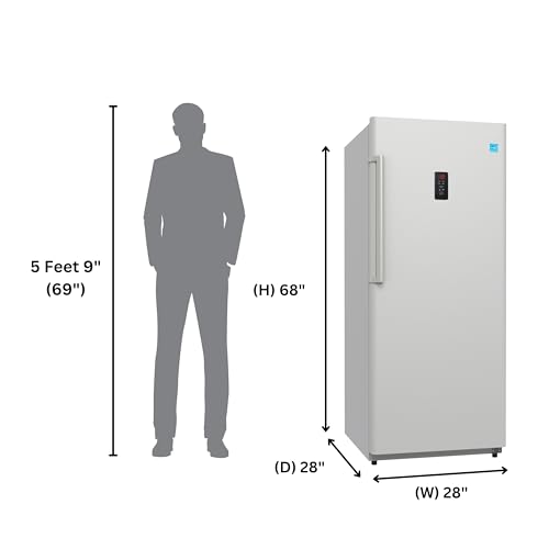 Conserv 14cf Upright Freezer CONVERTIBLE REF Garage Ready 28in wide 110V(White) on Fridge.com