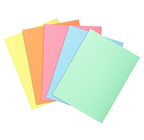Exacompta 5 Packungen mit 250 Unterlagen, 22 x 31 cm, Super 60 Stück, 5 Farben