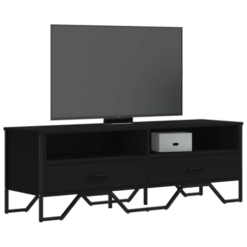 Vetnasa Mueble de TV Madera de ingeniería Negro 122x34x41 cm Mobiliario, Muebles TV Negro 24,85 KG