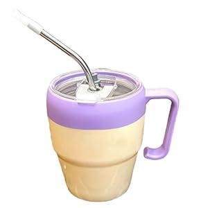 Générique Eiskaffeetasse Glasbecher mit Strohhalm