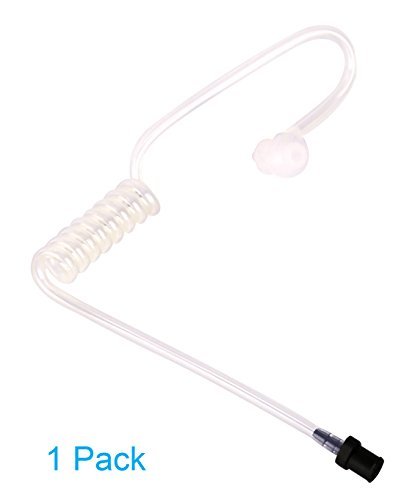 Replacement Clear Acoustic Tube for Two Way Radio Earpiece and Headset, Surgical Grade UV Resistant Clear Tube, Replacement Coil Tube
