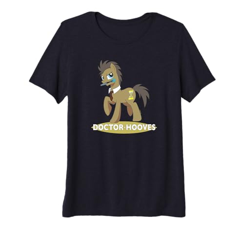 T-shirt My Little Pony Doctor Hooves Logo en coton premium pour fan de la série