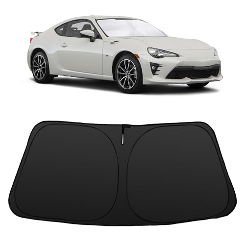 Image of Windshield Sun Shade for 2017-2021 Toyota 86 | Foldable, Full covered for windshield, Block UV Rays, Heat Reduction, Easy to install, Keeps Car Cooler
