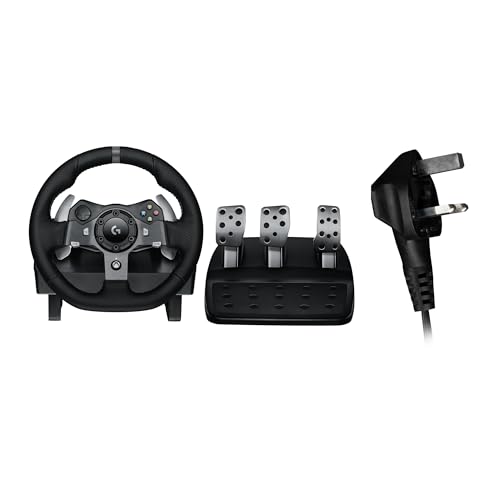 Logitech G920 Driving Force Gaming Rennlenkrad, Zweimotoriges Force Feedback, 900° Lenkbereich,...