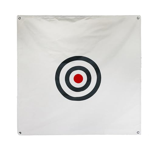 easyforever Golf Practice Net Target Hitting Fabric 1.5m x 1.5m - Durable Heavy Canvas, Portable & Easy to Set Up White 5' x 5'