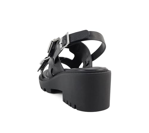 Soda “Galaxy” ~ Women Open Toe Fisherman Lug Sole Low Heeled Sandals3