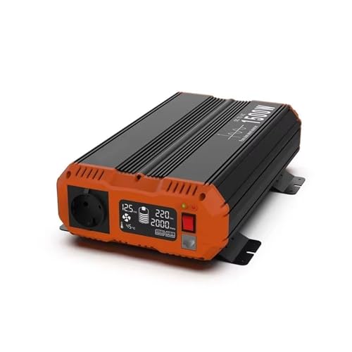 Inversor Inversor Corriente 3000 W 1500 W Potencia Continua Convertidor Onda Sinusoidal Pura 12 V A 220 V para Coche Camping(1500W-12V)
