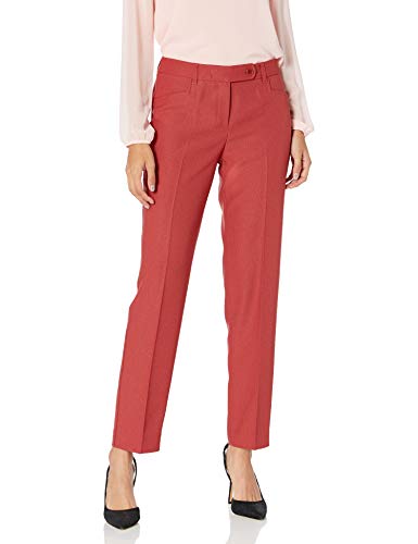 Anne Klein Women's Twill Slim Leg Pant, Cinnamon/Anne Black, 2