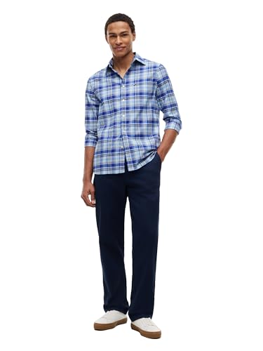 Image of Tommy Hilfiger Men's Long Sleeve Oxford Shirts in Regular Fit, Men's Button Down Shirts, Also Available in Big and Tall