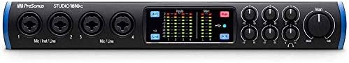 PreSonus Studio 1810c 18x8 USB Type-C Audio/MIDI Interface includes Free Wireless Earbuds - Stereo Bluetooth In-ear and 1 Year EverythingMusc Extended Warranty
