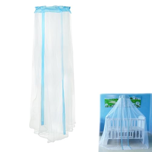 Crib Mosquito Net Crib Dome Bed Canopy Foldable Cot Net Tent Universal Palace Style Dome Bed Curtain (Stand Rod NOT Included)