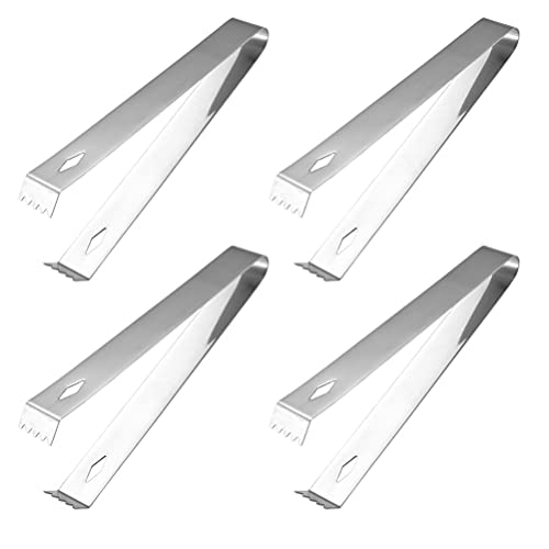 1 Set 4pcs Ice Clip Ice Serving Tong Kitchen Tong Sugar Cube Clip Ice Cube Clips Togns for Ice Cube Ice Tongs Stainless Steel Tong