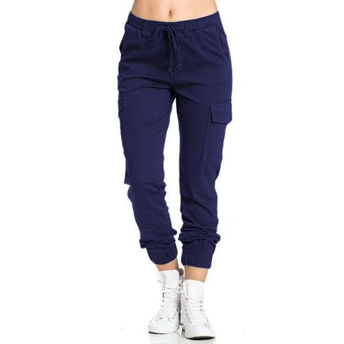 Listado de Ropa Azul los mejores 10. 47 Pantalones de Chándal para Mujer Pantalones De Moda Casual para Mujer Pants Jogger Deportivos Mujer Pantalones Cargo Holgados para Mujer Ligeros Ajustables con Cordón para Mujer...