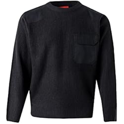 Tienda Ropa De Trabajo Tallas Grandes VELILLA 100; Jersey Punto Grueso con Cuello Redondo; Color Azul Marino; Talla M