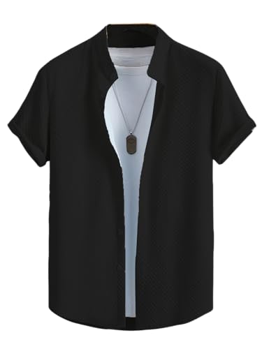 Image of Leriya Fashion Textured Shirts for Men || Casual Shirt for Men || Shirt for Men|| Men Stylish Shirt || Men Fancy Shirt || Men Half Sleeve Shirt || Plain Shirts for Men || Shirts