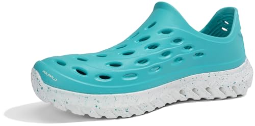 RUGGED SHARK Rift Slip-On Water Shoes – Quick-Dry EVA, AQUAFLO® Drainage, Ventilated, Lightweight, Textured Footbed, Easy On/Off, Perfect for Beach, Pool, and Outdoor Adventures Teal