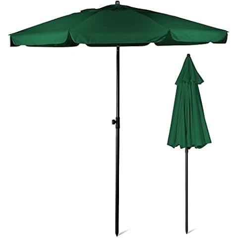 SUNMER 2M Green Beach Parasol with Tilt Cover