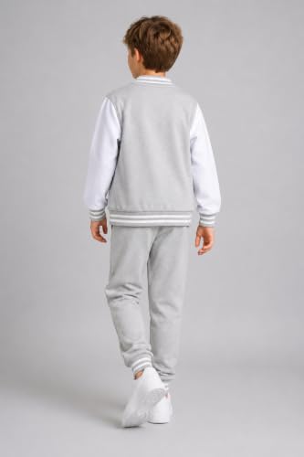 Image of Cakaner Boys Color Block Button Down Shirt and Jogger Pants Button Up Sweatsuits Sets (Size: 5-12T)