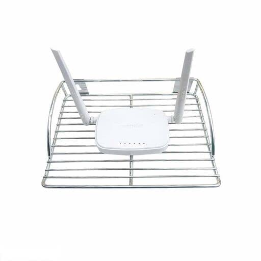 Image of TechSrmaji Steel Setup Box Stand, WiFi Router Holder Steel Wall Shelves, Setup Box for Home, Stylish TV Cabinet Living Room FurnitureWall Shelf Rack, Router Wall Mount (Pack of 1)