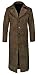 Produktbild So-Shway Ledermantel Herren Trenchcoat Herren Lange Jacke Herren Vintage Distressed Herrenmantel (Hellbraun, M)