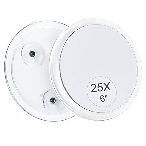 B Beauty Planet Miroir grossissant x 25 / 10 (15,2 cm et 8,9 cm), Miroir de Voyage, Miroir grossissant pour Une Application précise du Maquillage, pour Les Personnes de 50 Ans et Plus Cover