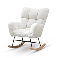 Rocking HorsePlush Stuffed Ride-on Elephant Rocker Wooden Rocking Horse for Boys and Girls (WH)