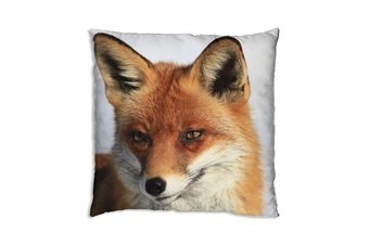 Bibania LARGE FOX FACE CUSHION 45cm X 45cm STUNNING DESIGN