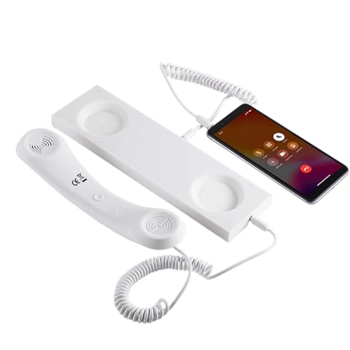 Combinación De Teléfono Estilo Retro,Auricular De Teléfono Fijo Con Reducción de Ruido y Conector Jack 3.5mm,Receptor Telefónico Para Escuela | Destinado A Personas Mayores Para Ordendi