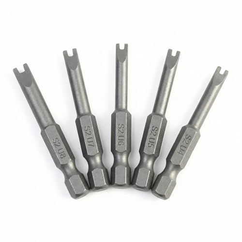 QWORK® 5 Pcs Embouts de Tournevis en Forme de U, Embouts de Tournevis Magnétiques en Alliage...
