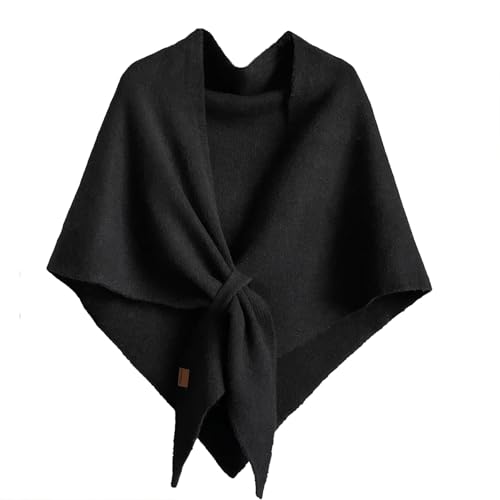 Pashmina Shawl Wraps for Women Knitted Triangle Scarf Shawl with Loop Winter Gift