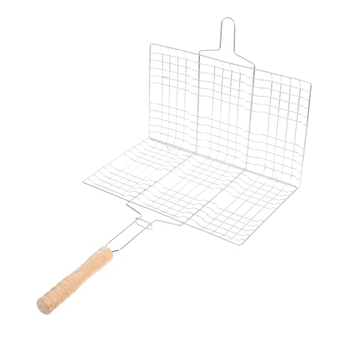 POPETPOP Durable Grilling Utensils for Fish Meat and Vegetables Large Bbq Tools for Camping and Picnics Reinforced Grip and Versatile Use