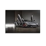  Poster di supercar per Lamborghini Aventador LP750, poster decorativo da parete su tela e stampa artistica moderna per camera da letto e camera da letto