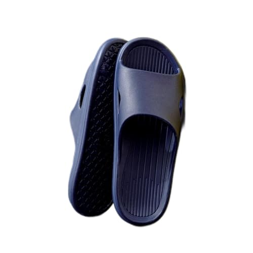 XIANGJL-888 Zapatos de baño Moda personalidad sandalias mujer verano interior hogar pareja Hotel baño remolque zapatillas de baño hombre Zapatillas de estar por casa(Navy blue,36-37)