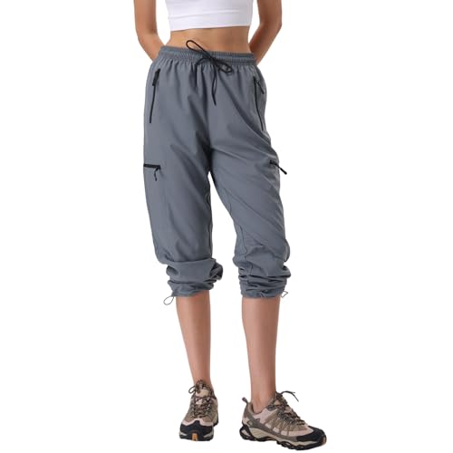 28"/30"/32"/34" Inseam Womens Hiking Pants Tall Quick Dry SPF Cargo Pants Lightweight UPF 50+ Dry Fit 4 Zipper Pockets4