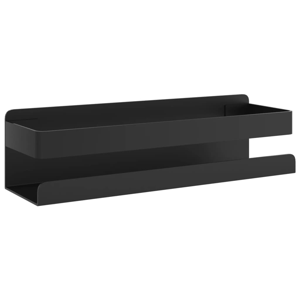 Homgoday Mensola da doccia in acciaio inox spazzolato nero 304 30 x 10 x 6 cm